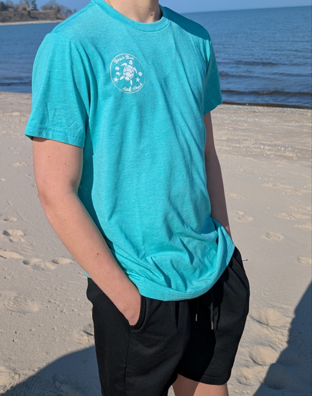 Mint Green Turtle Surf Shirt